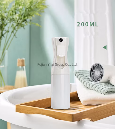 Plastic Misty Trigger Sprayer Bottle 200ml 300ml Water Barber Hair Fine Mist Continuous Spray Bottle