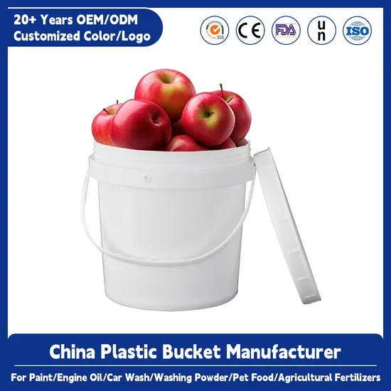 Plastic Bucket with Handle and Lids Food Grade 5 Gallon Bucket