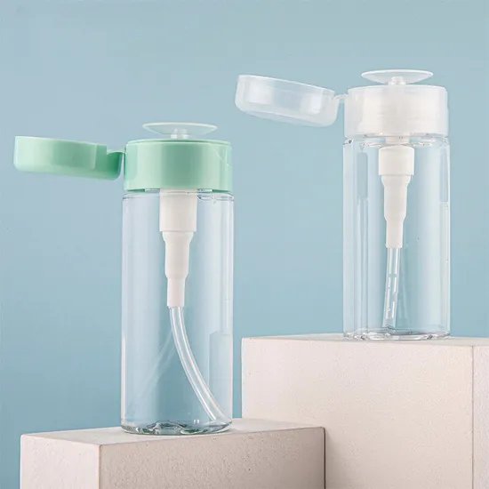100ml 120ml 300ml Transparent Press on Make up Remover Bottle Pet Nail Polish Remover Pure Lotion Dispenser Bottle 