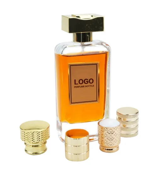 100ml Rectangular Transparent Glass Perfume Bottle with Lid 