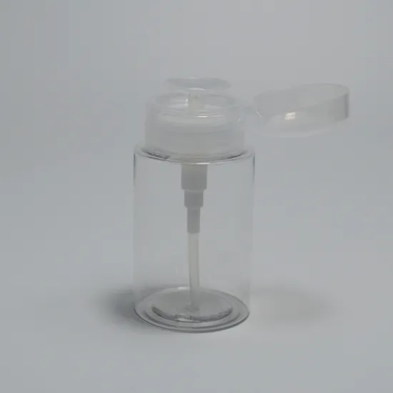 Custom 150ml Plastic Pet Cosmetic Eye Nail Polish Press Pump Makeup Remover Bottle for Cleansing 