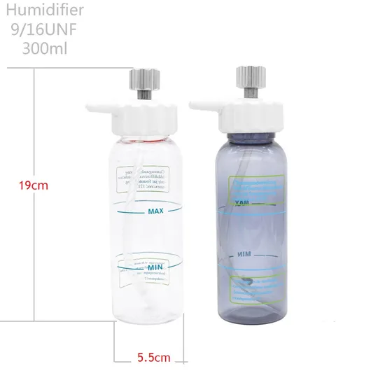 Humidifier Bottle for Medical Oxygen Flowmeter/Regulator 