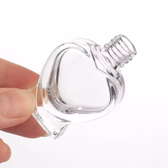7ml Clear Heart Shape Gel Nail Polish Bottle Nail Polish Remover Bottle