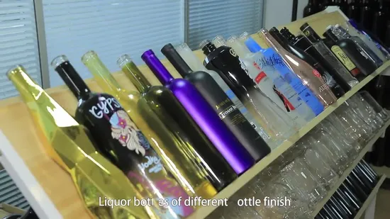 Customizable Models Customized Logo Short Lead Time 200ml 375ml 500ml 750ml 1000ml Empty Alcohol Liquor Shot Tamper Lid Whisky Flask Glass Bottle 