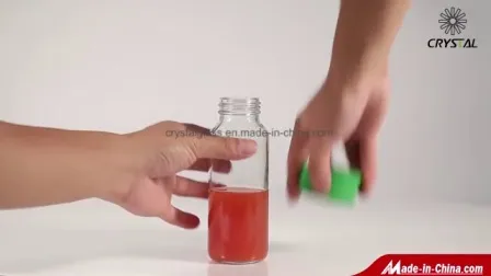 Empty Transparent 800ml 500ml 375ml High Flint Juice Drink Beverage Mineral Water Voss Glass Bottle with Plastic Lid 